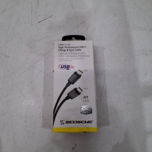 SCOSCHE HIGH PERFORMANCE USB-C TO USB-C BRAIDED CABLE - 4 FT - BLACK image 4