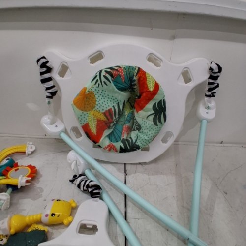 FISHER-PRICE JUMPEROO INTERACTIVE BOUNCER BABY ACTIVITY CENTER - JUMPING JUNGLE/MINT BLUE/GREEN (MODEL: HJC37-9564) image 6