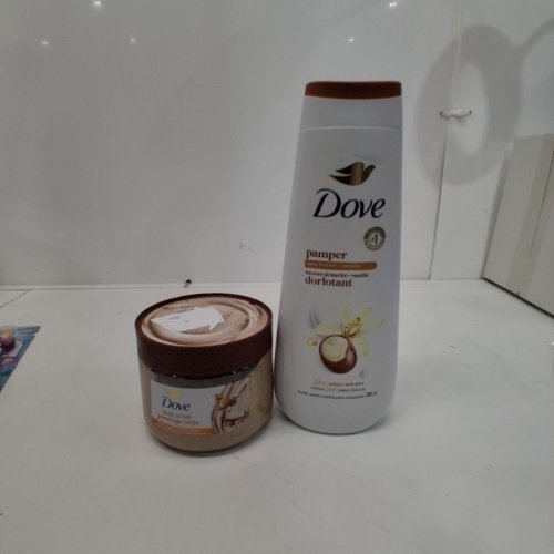 2PC DOVE BODY SCRUB AND BODY WASH SET- SHEA BUTTER/ BROWN SUGAR & COCONUT BUTTER- 591 ML/ 425G image 3