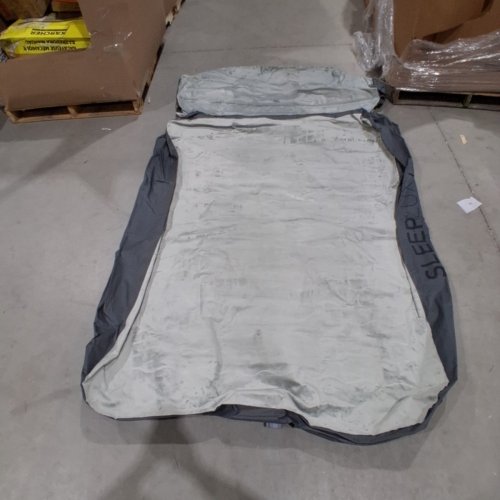 SLEEPLUX SUPERSOFT SNUGABLE TOP, RAISED AIRBED WITH HEADBOARD AND BUILT IN PUMP + USB CHARGER, (90"X60"X29") QUEEN - GREY image 3