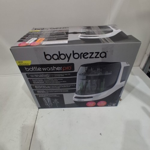 BABYBREZZA BOTTLE WASHER PRO 3-IN-1 WASHER/STERILIZER/DRYER - HOLDS 4 BOTTLES - BLACK/WHITE (MODEL: BRZ0103) image 5
