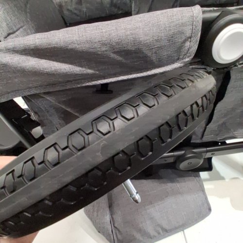 YMCLUB DOUBLE WAGON STROLLER WITH CANOPY - 350 LBS CAPACITY - GREY (ITEM: ETD067GR) image 5