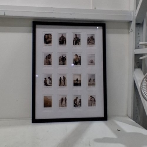 AMERICANFLAT PICTURE FRAME WITH 16 OPENINGS FOR 2X3 INSTANT-PRINT PHOTOS - 15X20 - BLACK image 2
