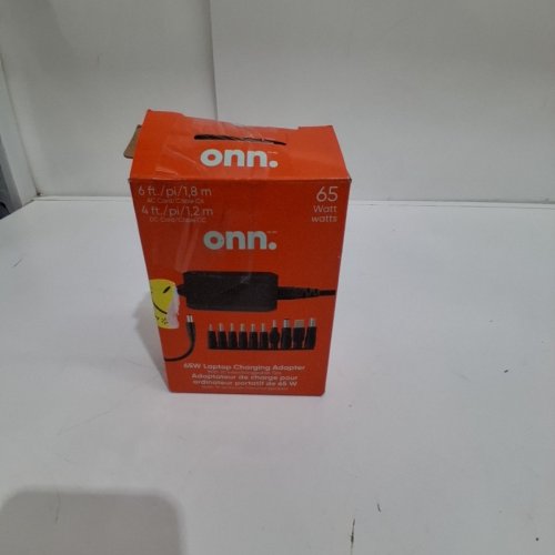 ONN LAPTOP CHARGING ADAPTER - 65W - 6FT AC CORD - 4FT DC CABLE - GREY image 4