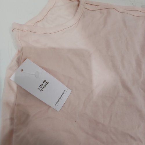 2PC GIRLS' OLD NAVY LACE TOP SET - L (10-12) - PINK image 2