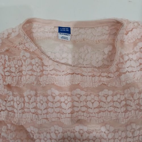 2PC GIRLS' OLD NAVY LACE TOP SET - L (10-12) - PINK image 3