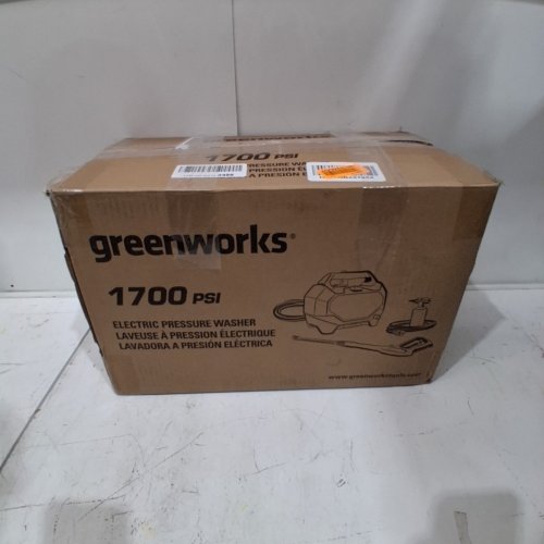 GREENWORKS COLD WATER ELECTRIC PRESSURE WASHER - 1700 PSI - 1.2GPM - 13 AMP - GREEN (MODEL: GPW1704) image 4