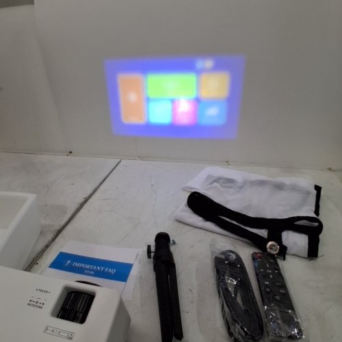 DR.J PORTABLE 1080P WIFI MOVIE PROJECTOR FOR UP TO 170" SCREEN - WHITE (MODEL: PT-06) image 2