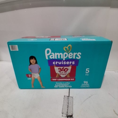 96PK PAMPERS PULL ON CRUISERS 360° 100% LEAKPROOF FIT DISPOSABLE BABY DIAPERS - SIZE 5 (27LBS+) image 3