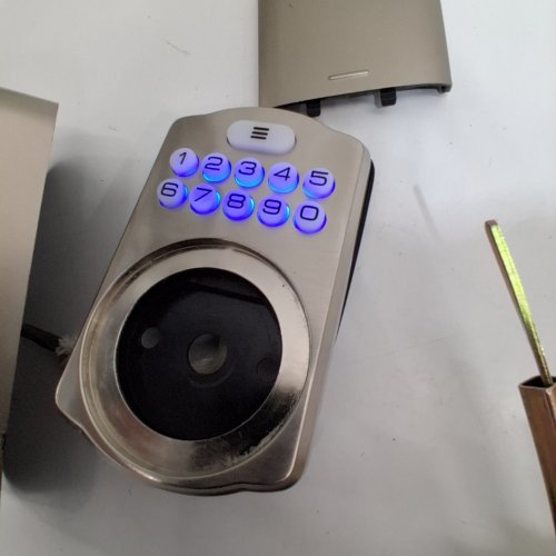 VEISE KEYLESS ENTRY KEYPAD DOOR KNOB LOCK - SATIN NICKEL (MODEL: KS03) image 2