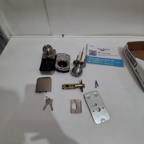 VEISE KEYLESS ENTRY KEYPAD DOOR KNOB LOCK - SATIN NICKEL (MODEL: KS03) image 3