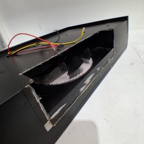CAMPLUX RV VENTED RANGE HOOD WITH LED LIGHTS - 22" - 12V DC 0 - BLACK/STAINLESS STEEL (MODEL: VRH22UWMS) image 2