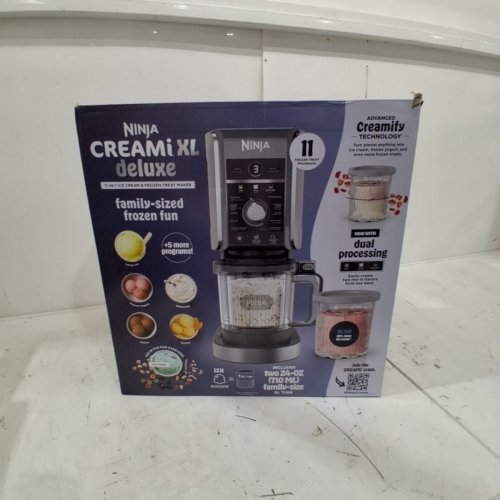 NINJA CREAMI DELUXE 11-IN-1 DIGITAL FROZEN TREAT MAKER - MAKES 24OZ PINTS - SILVER (MODEL: NC501C) image 13