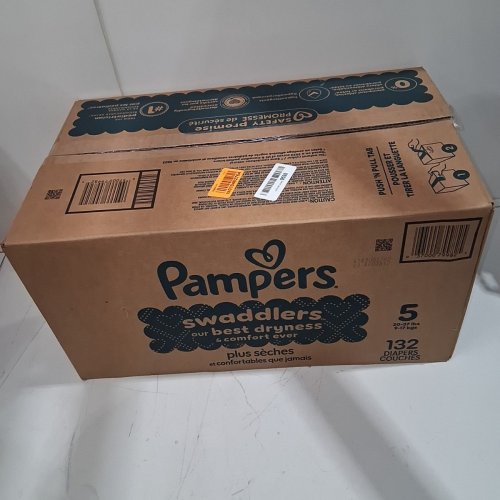 132PK PAMPERS SWADDLERS DISPOSABLE BABY DIAPERS - SIZE 5 image 2
