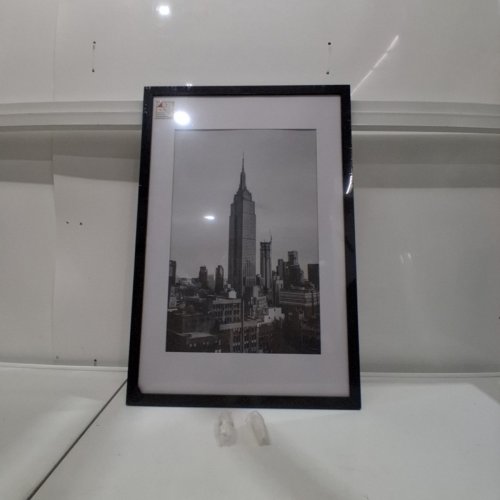 UNBRANDED WALL MOUNTED PICTURE FRAME - 25" X 17" - BLACK image 2