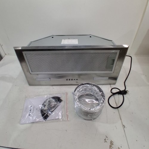 3-SPEED VENT RANGE HOOD WITH LED LIGHTS AND PUSH BUTTON CONTROL - 23.6" X 11" X 6.7" - STAINLESS STEEL (MODEL: CXW-YC NGY600D01HL8) image 3