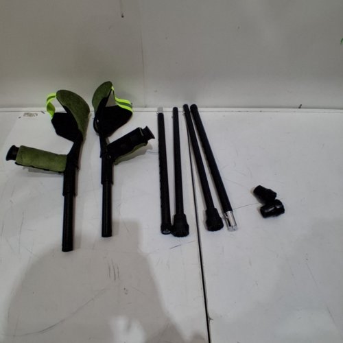 2PK FOREARM CRUTCHES FOR ADULTS - 36"-45" - BLACK/GREY/GREEN image 2