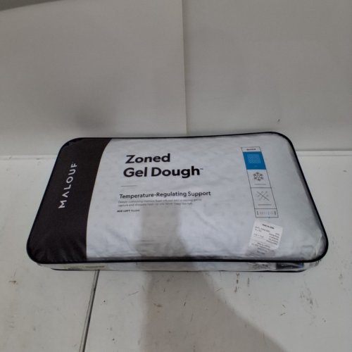 MALOUF Z ZONED ACTIVEDOUGH MID LOFT PILLOW INFUSED WITH TEMPERATURE REGULATING GEL - QUEEN - WHITE (MODEL: ZZQQMPZG) image 4