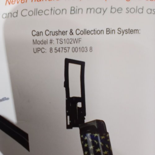 DIAL INDUSTRIES EASY PULL ALUMINUM CAN CRUSHER - BLACK (MODEL TS102WF) image 4