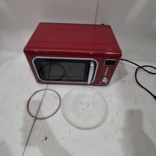 FRIGIDAIRE RETRO MICROWAVE OVEN - 0.7CU.FT - 700W - RED/SILVER (MODEL: EMW788-MERLOTSLV) image 3