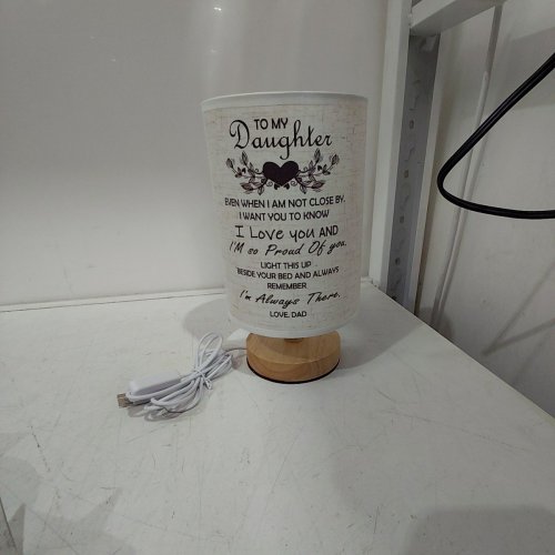 CALIBRON DAUGHTER FROM DAD TABLE LAMP - WHITE / WOOD image 2