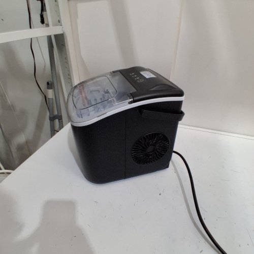 EUHOMY COUNTERTOP ICE MAKER MACHINE WITH HANDLE, BASKET AND SCOOP - MAKES 26LB/DAY - BLACK (MODEL: IM001-BBL-CAEH) image 5