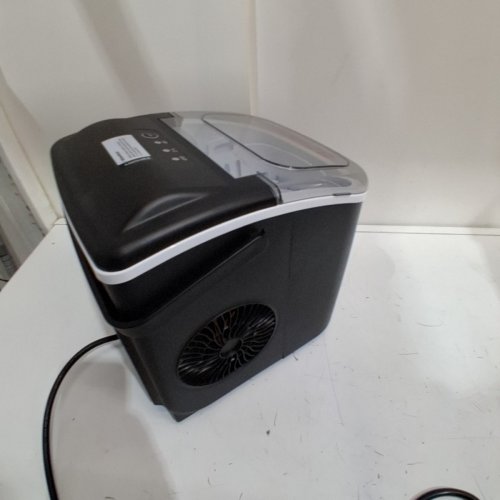 EUHOMY COUNTERTOP ICE MAKER MACHINE WITH HANDLE, BASKET AND SCOOP - MAKES 26LB/DAY - BLACK (MODEL: IM001-BBL-CAEH) image 7