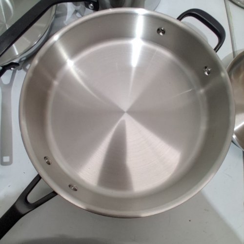 8PC KITCHENAID BRUSHED STAINLESS STEEL COOKWARE SET - INDUCTION COOKTOP COMPATIBLE (MODEL: 71017) image 3