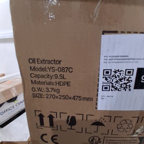 VEVOR MANUAL FLUID OIL EXTRACTOR - 9.5 L - WHITE (MODEL: YS-087C) image 2