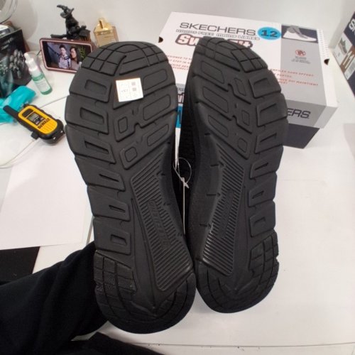 MEN'S SKECHERS ARCH COMFY 2.0 SLIP ON SNEAKERS - 12 - BLACK (STYLE:1998912) image 3