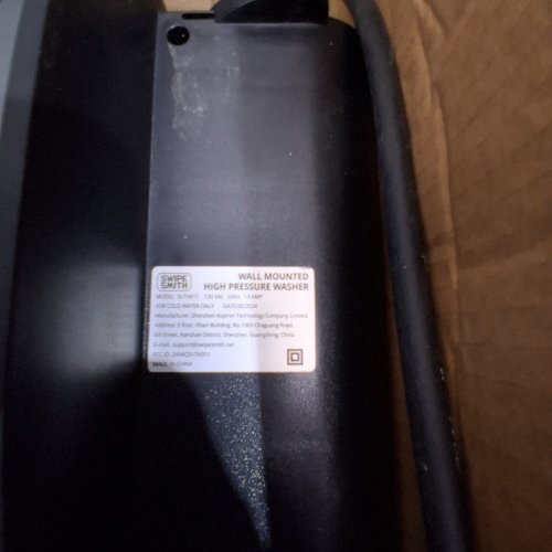 SWIPE SMITH WALL MOUNTED HIGH PRESSURE WASHER - 100FT - BLACK image 9