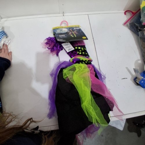 2PC GIRL'S PARTYHOLIC WITCHY WITCH COSTUME SET - LARGE (10-12) - BLACK / PURPLE / GREEN image 2