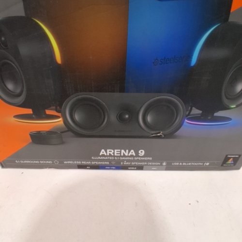 STEELSERIES ARENA 9 ILLUMINATED 5.1 GAMING SPEAKERS WITH 5.1 USB SURROUND SOUND, WIRELESS REAR SPEAKERS, 2-WAY SPEAKER DESIGN, SUBWOOFER, REACTIVE RGB LIGHTING (MODEL: 61547) image 4