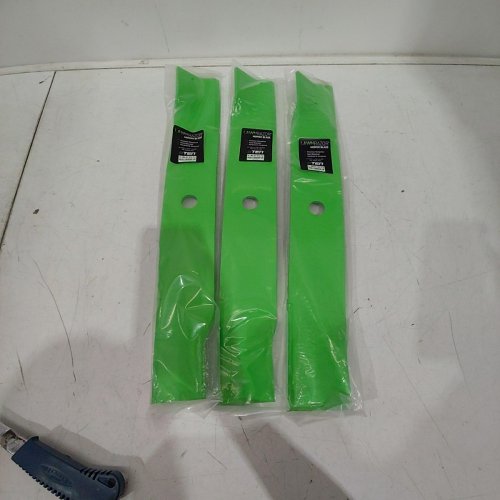 3PK 8TEN LAWNRAZOR HIGH LIFT MOWER BLADES FOR JOHN DEERE M128485/TCU15881/M131958/M144196/M163983/M168223 - 21-1/16" - GREEN (MODEL: C-BLD-0172) image 3