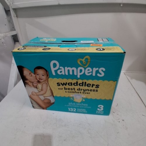 132PK PAMPERS SWADDLERS BEST DRYNESS DISPOSABLE DIAPERS - SIZE 3 - (16-28LBS) image 3