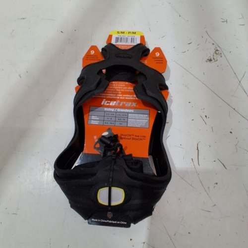 2PK TUNGSTEN CARBIDE SPIKE TRACTION CLEATS - S/M, 9 SPIKES - BLACK AND YELLOW (ITEM: 1327325) image 4