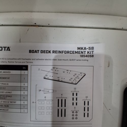 MINN KOTA BOAT DECK REINFORCEMENT KIT FOR TROLLING MOTORS - BLACK (MODEL: MKA-58) image 2