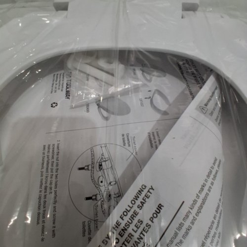 TOWO ELONGATED OPEN FRONT TOILET SEAT- 18.11" -WHITE (MODEL: 180498) image 4
