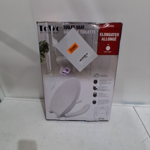 TOWO ELONGATED OPEN FRONT TOILET SEAT- 18.11" -WHITE (MODEL: 180498) image 5