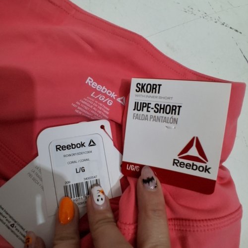 REEBOK SKORT WITH INNER SHORTS - LARGE - CORAL (STYLE: RDW261SD01C004) image 3