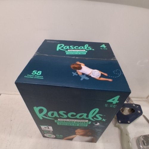 58PK RASCALS OVERNIGHT DIAPERS - SIZE 4 image 3