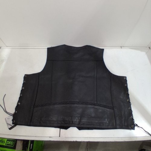 MEN'S MILWAUKEE LEATHER PREMIUM SIDE LACE MOTORCYCLE LEATHER VEST - SIZE 58 - BLACK (STYLE: ML-1359N) image 4
