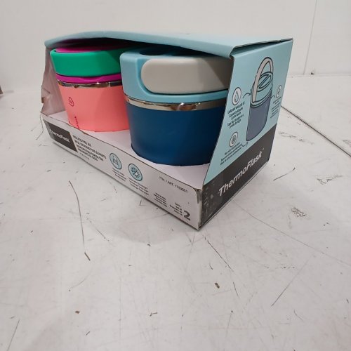 2PK THERMOFLASK INSULATED FOOD JARS - 20OZ - PINK/BLUE (MODEL: 1759351) image 3