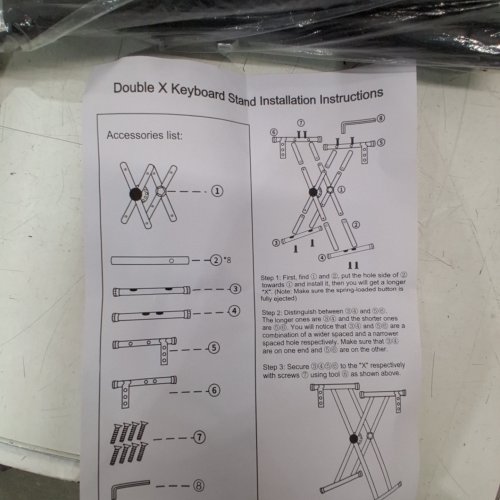 DOUBLE X KEYBOARD STAND - BLACK image 2