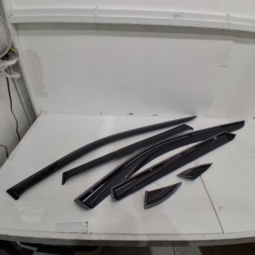 6PC CLIM ART INCREDIBLY DURABLE RAIN GUARDS - FITS TOYOTA RAV4 2019-2025 - BLACK (MODEL: 419152) image 3