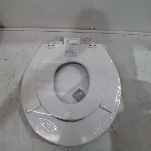 MAYFAIR BEAMIS NEXTSTEP2 ROUND WOOD TOILET SEAT WITH BUILT-IN POTTY TRAINING SEAT, SLOW-CLOSE - 16.5" - WHITE (MODEL: 888SLOW 000) image 3