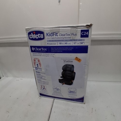 CHICCO KIDFIT ADJUSTABLE HIGH-BACK BOOSTER SEAT - 4-10 YEARS - 38" TO 57" -100LBS MAX- SHADOW/GREY (MODEL: 8708927) image 5