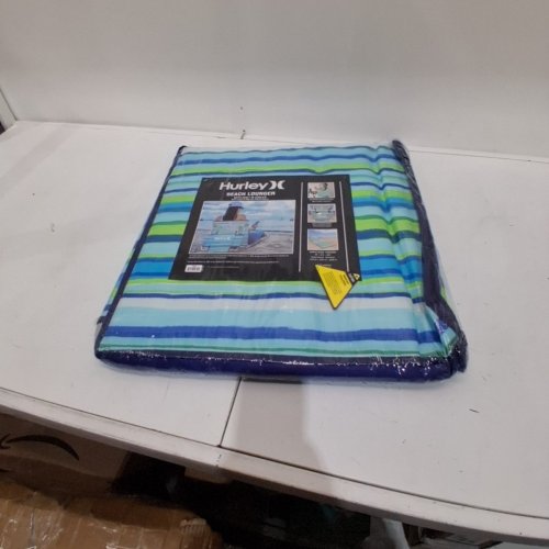 HURLEY BEACH GROUND MAT LOUNGER WITH BACKREST AND COOLER POCKET - BLUE\GREEN (MODEL: 169502F) image 2