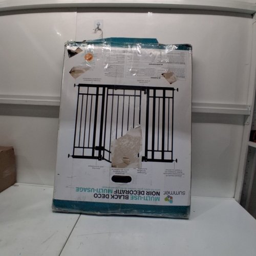 SUMMER MULTI-USE WALK-THRU DECORATIVE BABY GATE - 28.5" - 48" X 36" - BLACK image 4