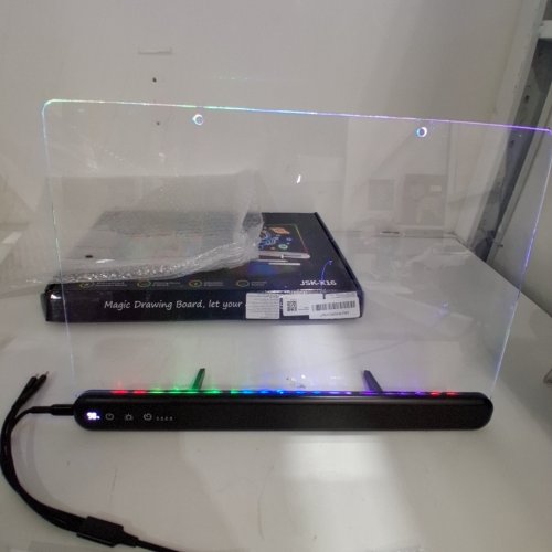 SLOTHCLOUR RECHARGEABLE LED DRAWING BOARD WITH 14 LIGHT EFFECTS AND BUILT-IN KICKSTAND - 16" - BLACK (MODEL: JSK-X16) image 2
